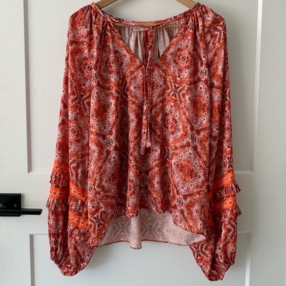 Ramy Brook Women's Long Sleeve Floral Bohemian Printed Dailey Top Size S - Picture 6 of 13